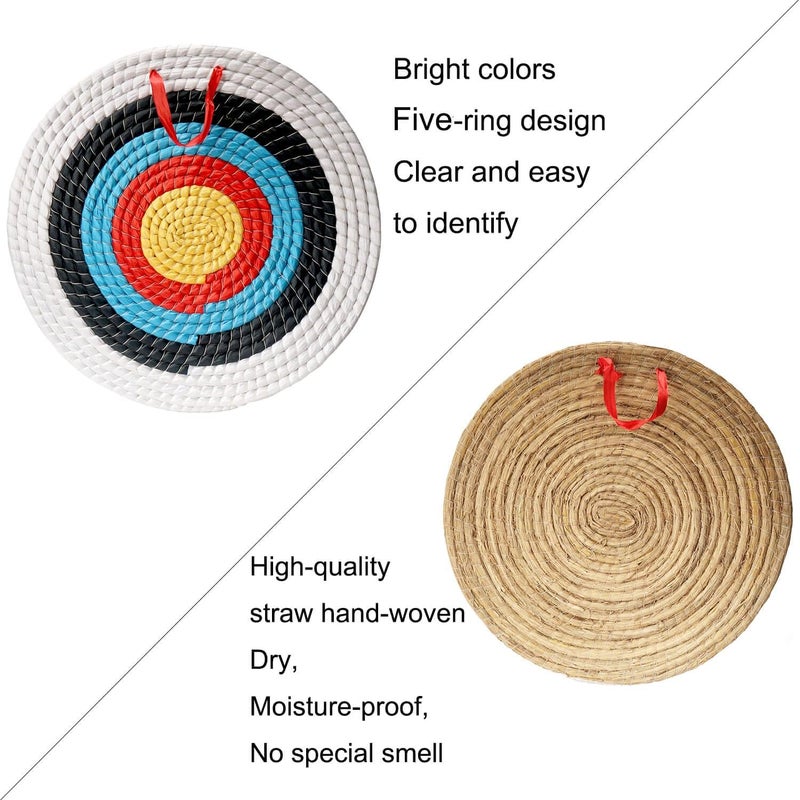 AUVIM Archery Target - Backyard Straw Archery Target for Recurve Compound or Longbow - 20 Inch Traditional Bow Arrow Target for Kids Youth Adult Archery Hunting Practice - Image 3